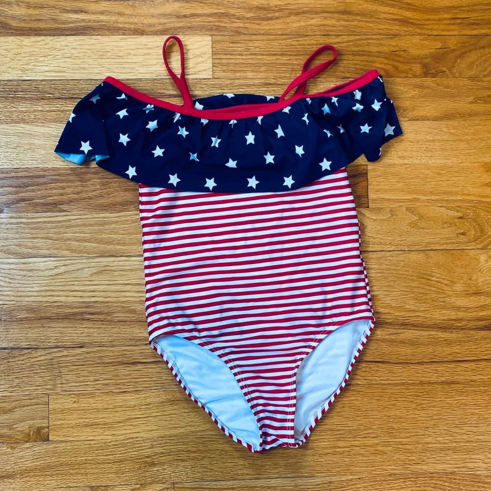 Place Stars and Stripes one piece swimsuit size Medium 7/8